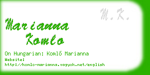 marianna komlo business card